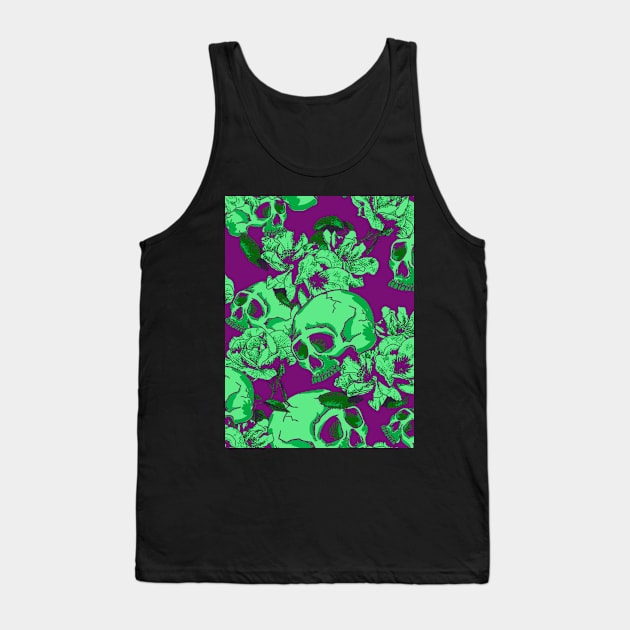 Skull Halloween Tank Top by igzine